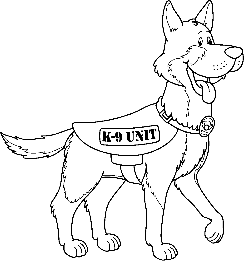 Police Dog Coloring Pages Clipart   Free Clipart
