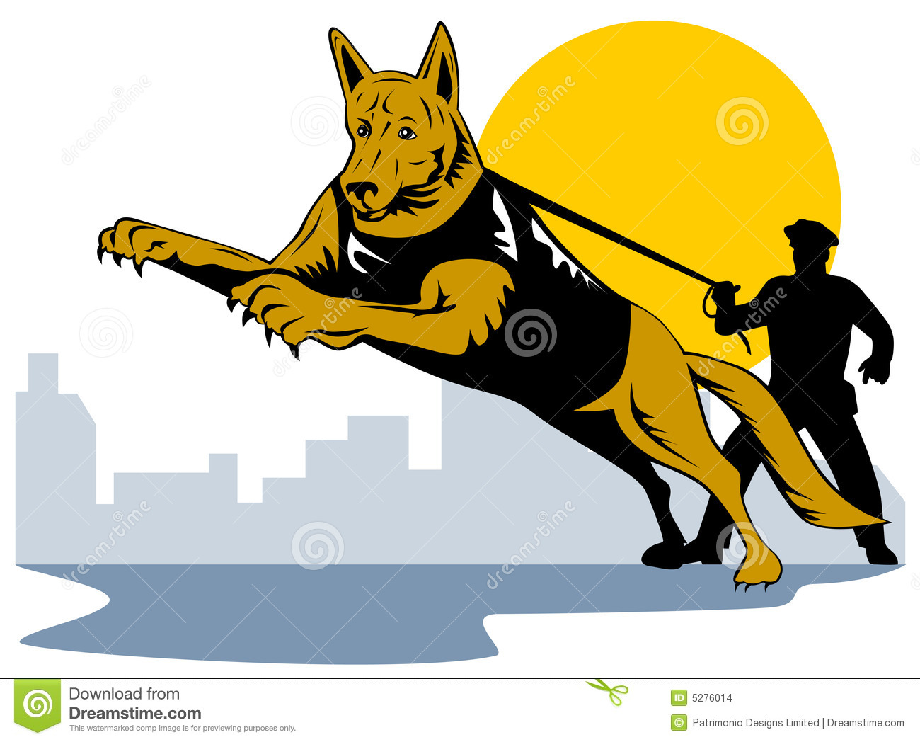 Police Dog With Policeman Stock Images   Image  5276014