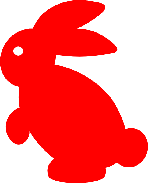 Red Rabbit Clip Art At Clker Com   Vector Clip Art Online Royalty