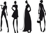 Silhouette Fashion Girls Silhouette Fashion Girls Silhouette Fashion