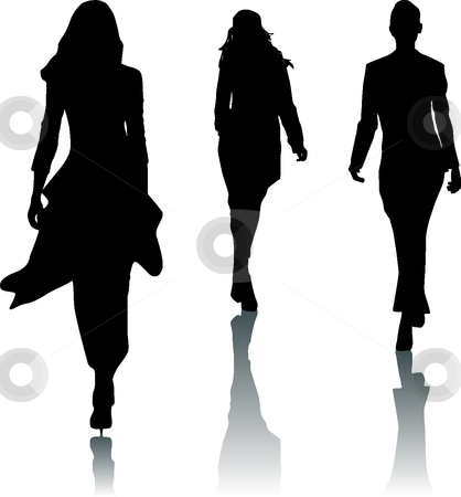 Silhouette Fashion Women Stock Vector Clipart Silhouette Fashion