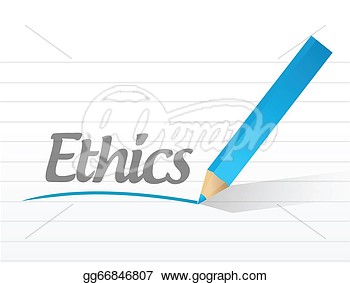 Stock Illustration   Ethics Written Message Illustration  Clipart