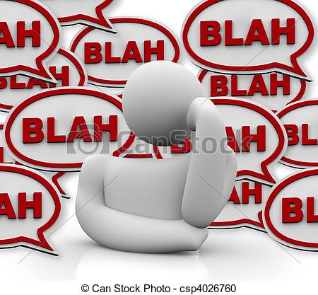 Stock Illustration Of Person Annoyed By Others Talking   A Figure