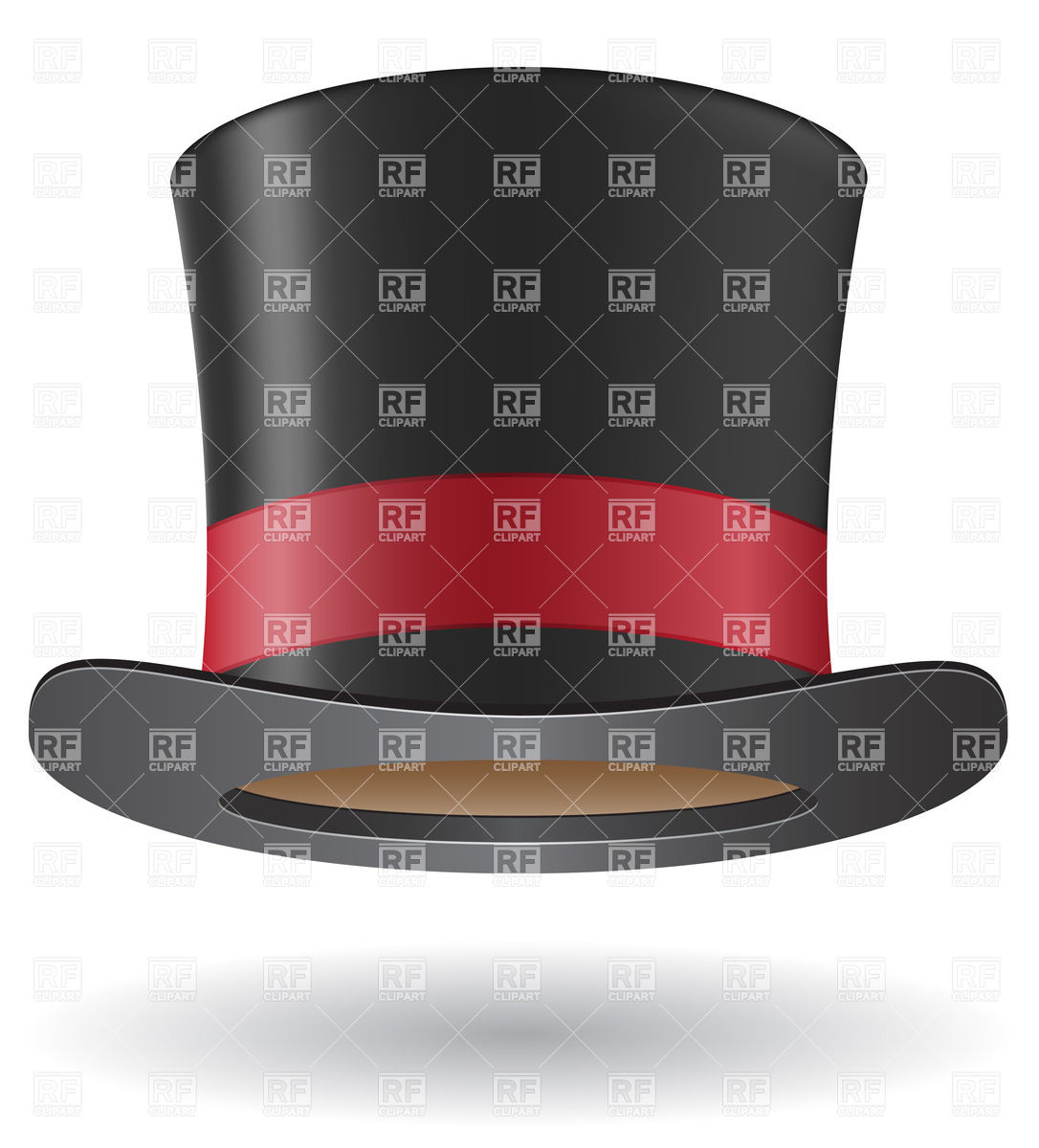 Top Hat With Shadow 24639 Objects Download Royalty Free Vector Clip    