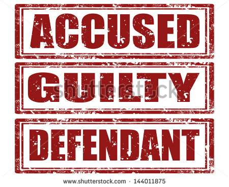 Words Accusedguilty And Defendantvector Illustration   Stock Vector