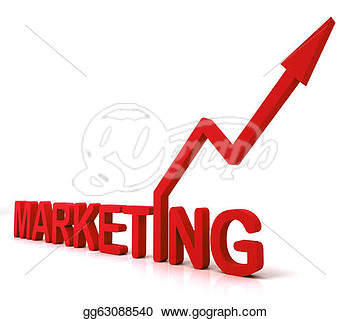 Art Red Marketing Word Meaning Promotion Sales And Advertising Clipart