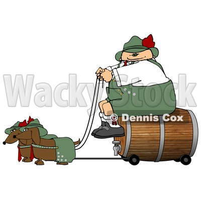 Barrel Keg Of Beer To A Party Clipart Illustration   Dennis Cox  5499
