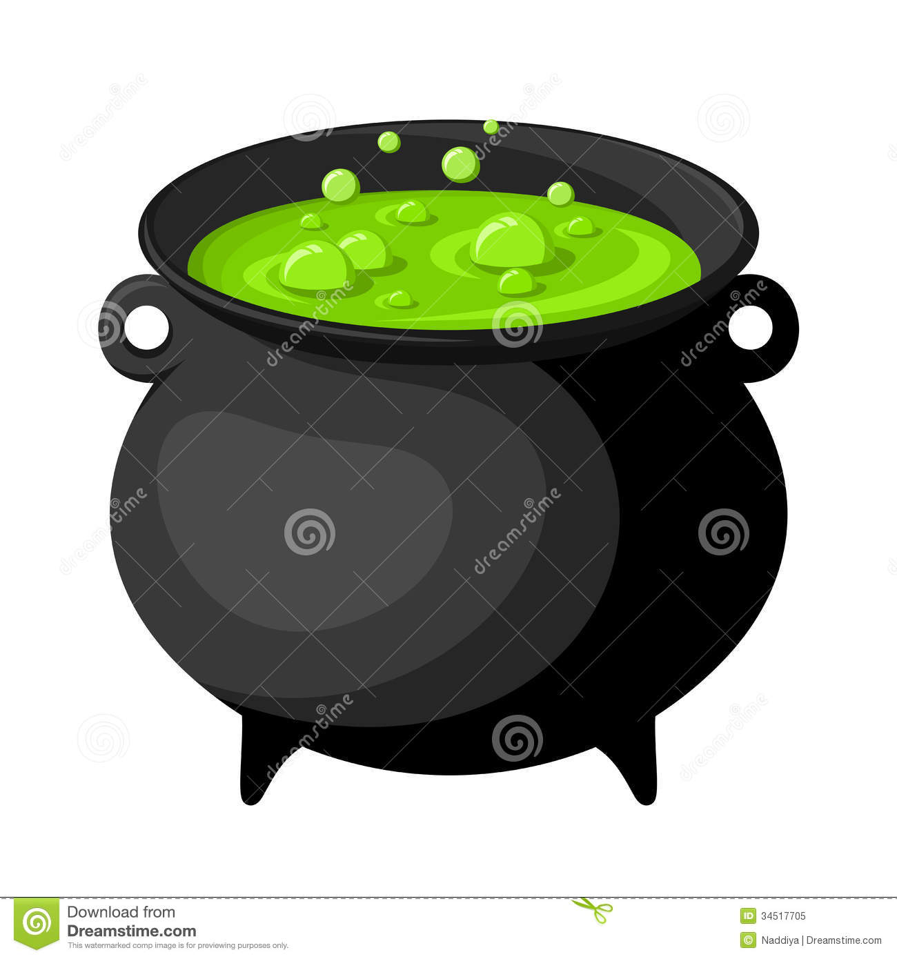 Black Witches Cauldron With Potion  Royalty Free Stock Photo   Image