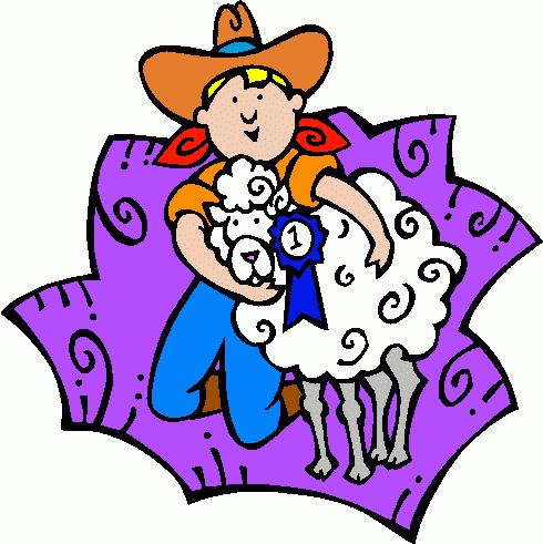 Boy With Prize Sheep Clipart   Boy With Prize Sheep Clip Art