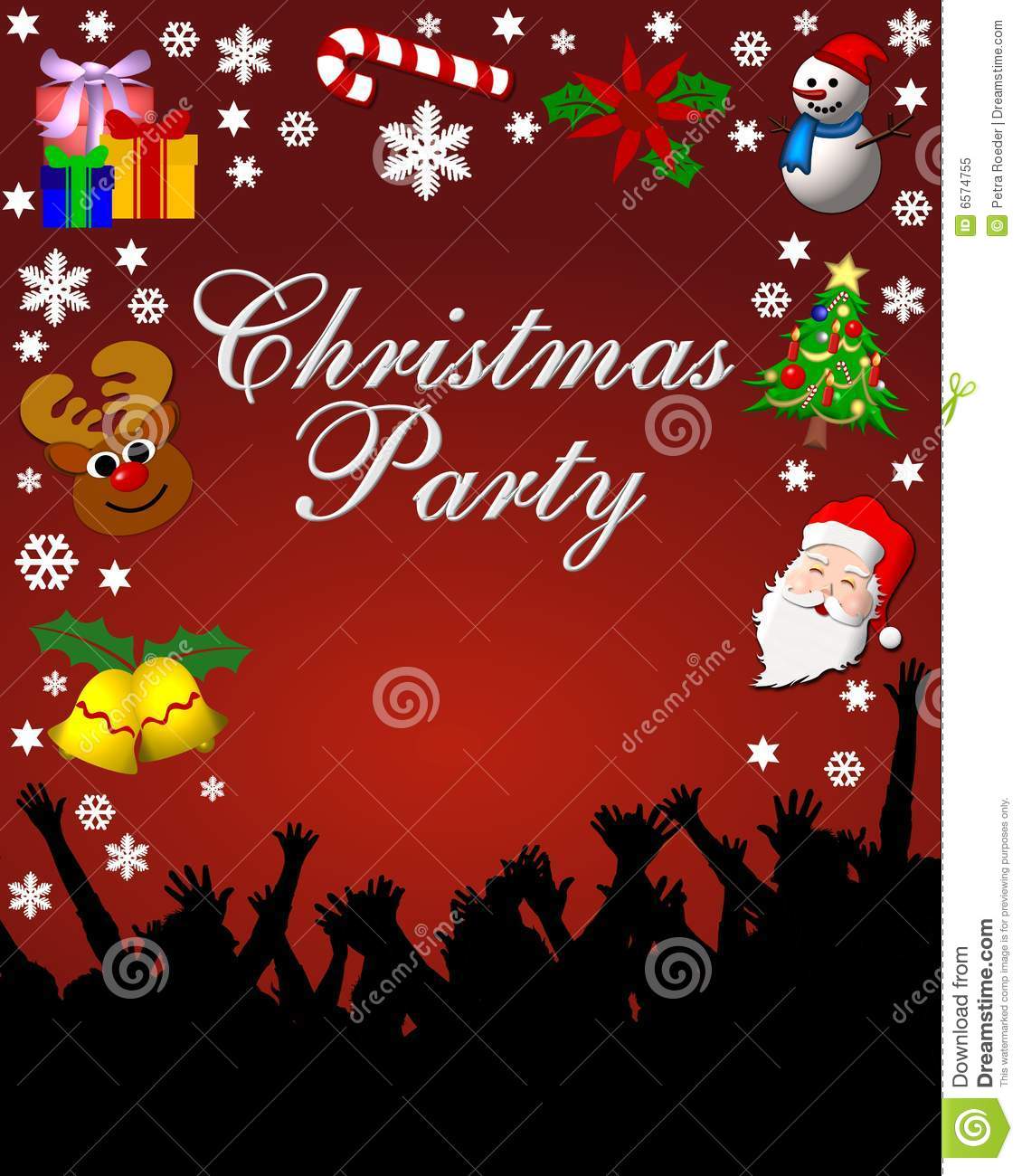 Christmas Party Stationary With Holiday Graphics