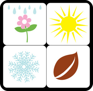 Clipart Image   Clip Art Illustration Of The Different Seasons Summer