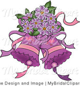 Clipart Of Purple Wedding Bells And Flowers By Pams Clipart 4 Jpg