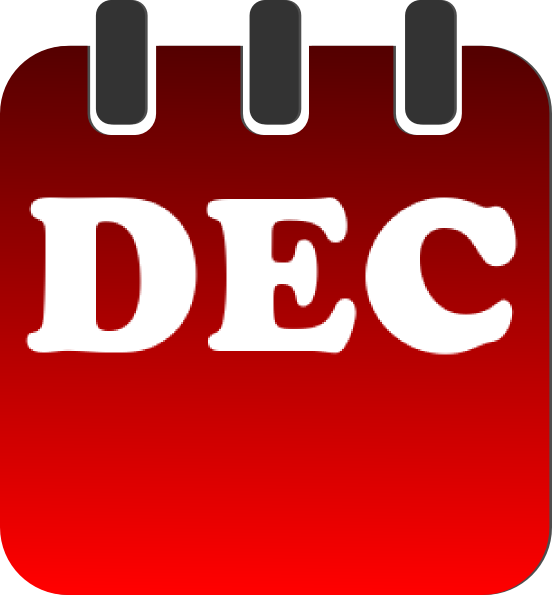 December Calendar Clip Art At Clker Com   Vector Clip Art Online