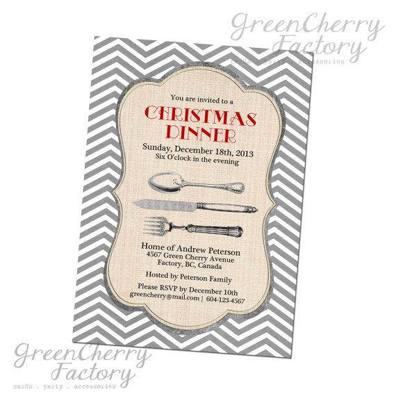 Dinner Party Invitation By Clipart