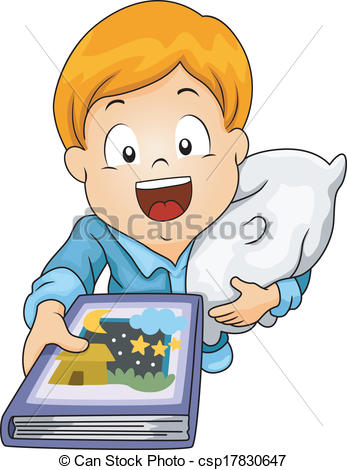 Eps Vector Of Bedtime Story   Illustration Of A Little Boy Requesting