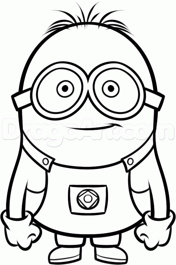 How To Draw A Minion From Despicable Me Grus Minions Step By Step    