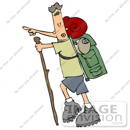 Related Pictures Man Carrying Hiking Gear And Holding A Leash Which Is