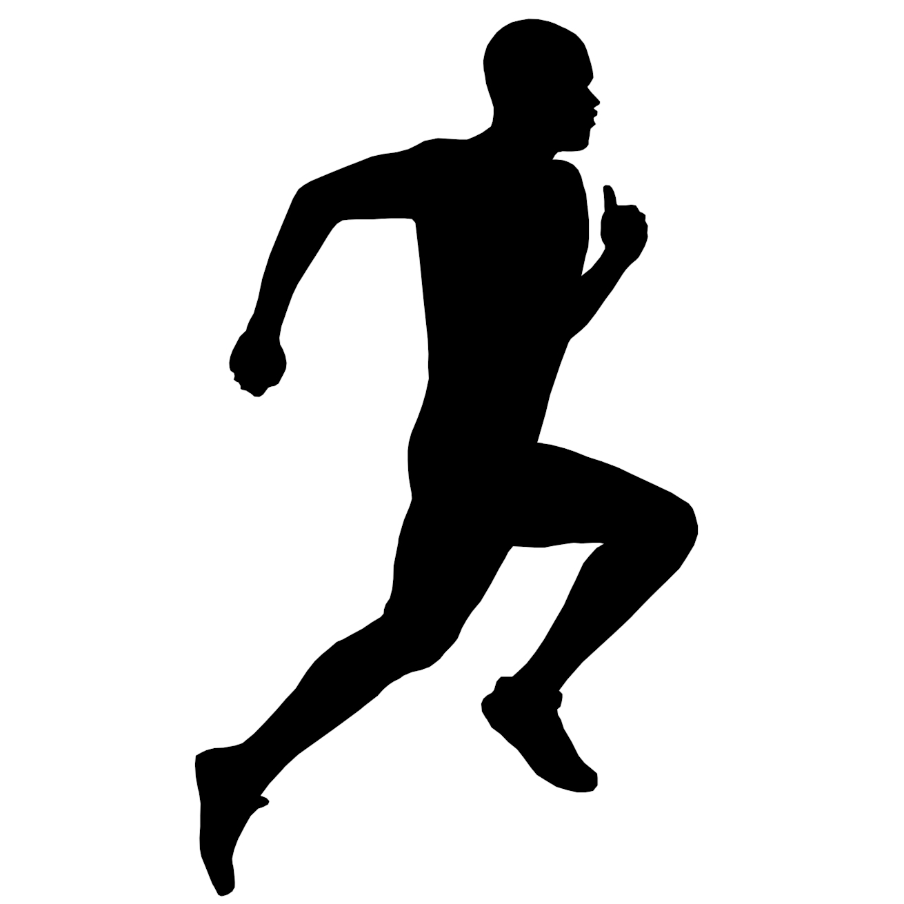 Running Man Silhouette Clipart