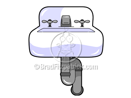 The Cartoon Bathroom Sink Clip Art Illustration Above Will Be