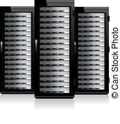 Three Servers   Server In Cabinets   Network Servers