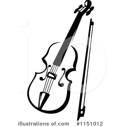 Violin Clipart Black And White Royalty Free  Rf  Violin Clipart Illust