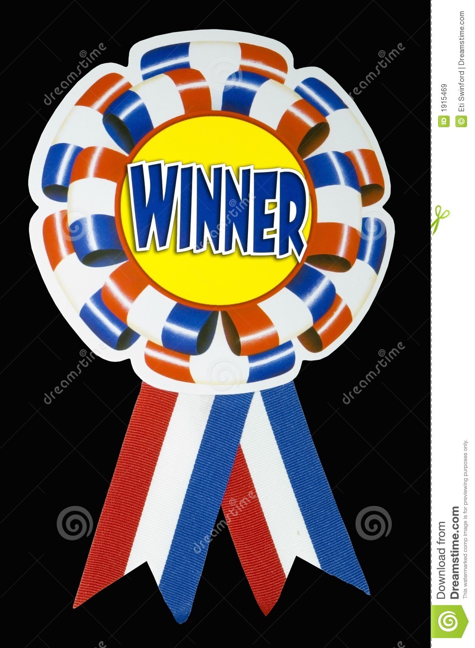 Winner Ribbon   With Clipping Path Royalty Free Stock Images   Image