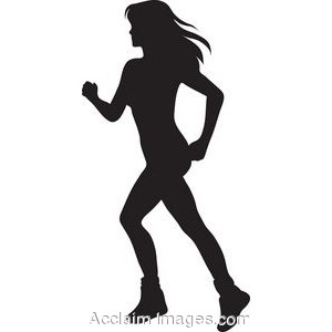 Woman Running Towards You Silhouette   Clipart Best