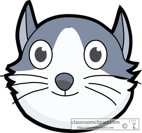 Animal Faces   Cat Face 713   Classroom Clipart