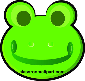 Animal Faces   Frog Face4   Classroom Clipart