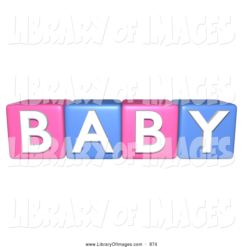 Baby Blocks Clipart Pink Clip Art Of Pink And Blue 3d Alphabet Blocks