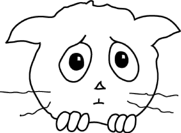 Cat Sad Clip Art At Clker Com   Vector Clip Art Online Royalty Free
