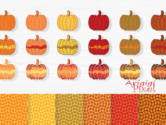 Clip Art   Digital Paper Set  Autumn Clipart Warm Fall Colors    