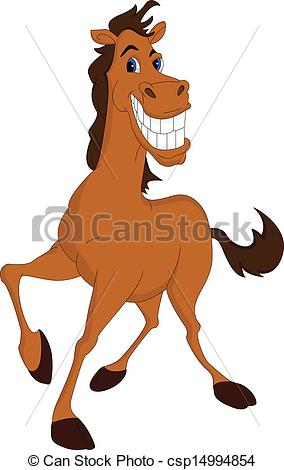 Clipart Vector Of Funny Horse Cartoon   Illustration Of Funny Horse