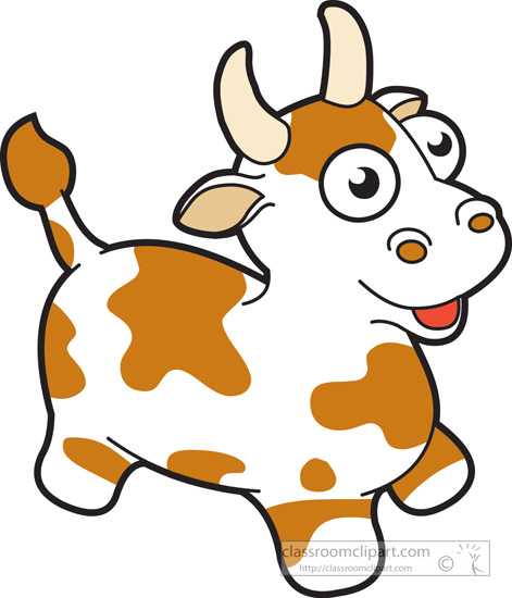 Cow Clipart   Animal Cow Cartoon 07   Classroom Clipart
