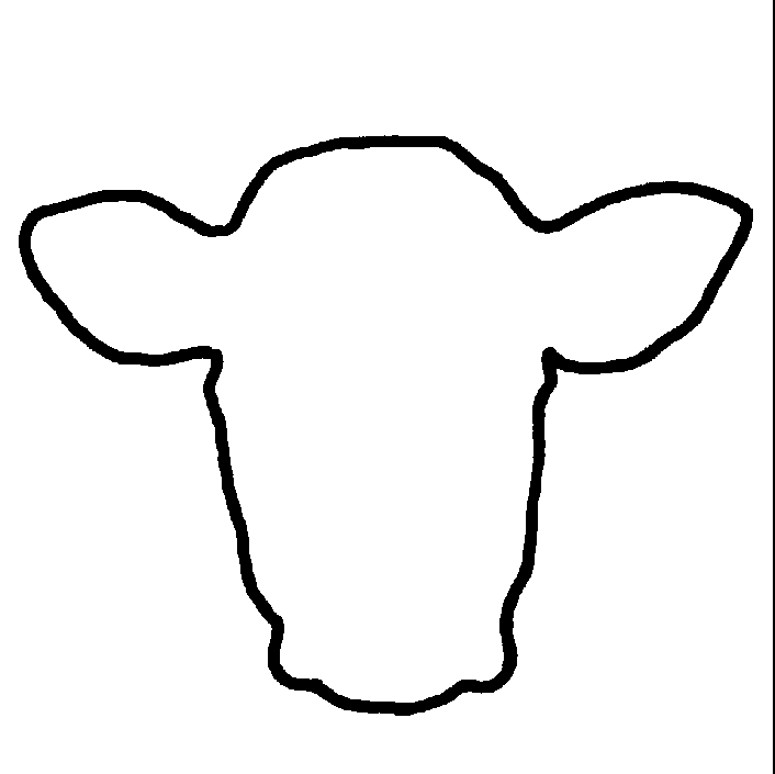 Cow Head Outline Pictures