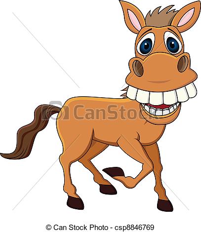 Eps Vectors Of Funny Horse   Vector Illustration Of Funny Horse