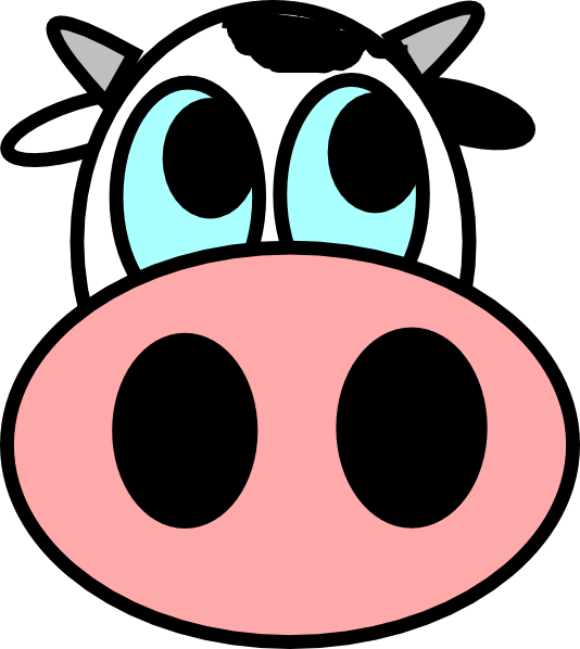 Free Cartoon Cow Face Clip Art