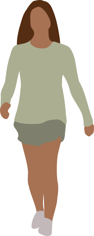 Free Clipart  Faceless Woman Walking   People   Laobc