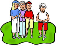 Group Of Female Golfers