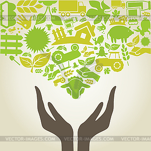 Hand Agriculture   Vector Clipart