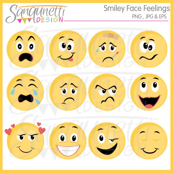 Here Is The Original Clipart Set That She Used To Create The Feelings