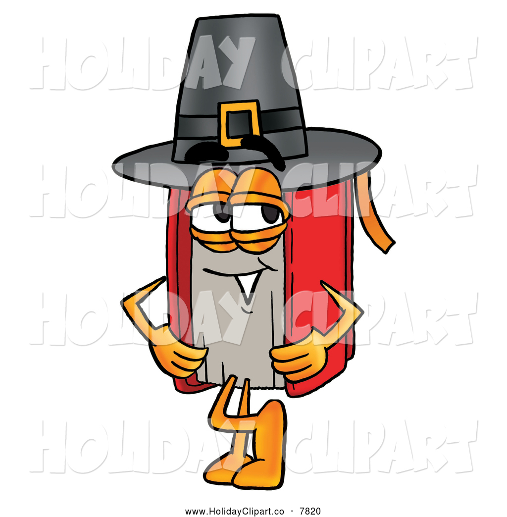 Holiday Clip Art Of A Grinning Red Book Mascot Cartoon Character