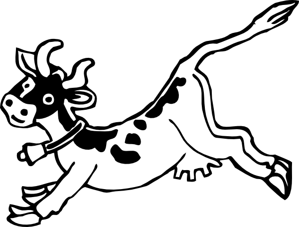 Jumping Cow Clip Art At Clker Com   Vector Clip Art Online Royalty