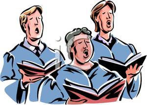 Men Singing In A Church Choir   Royalty Free Clipart Picture