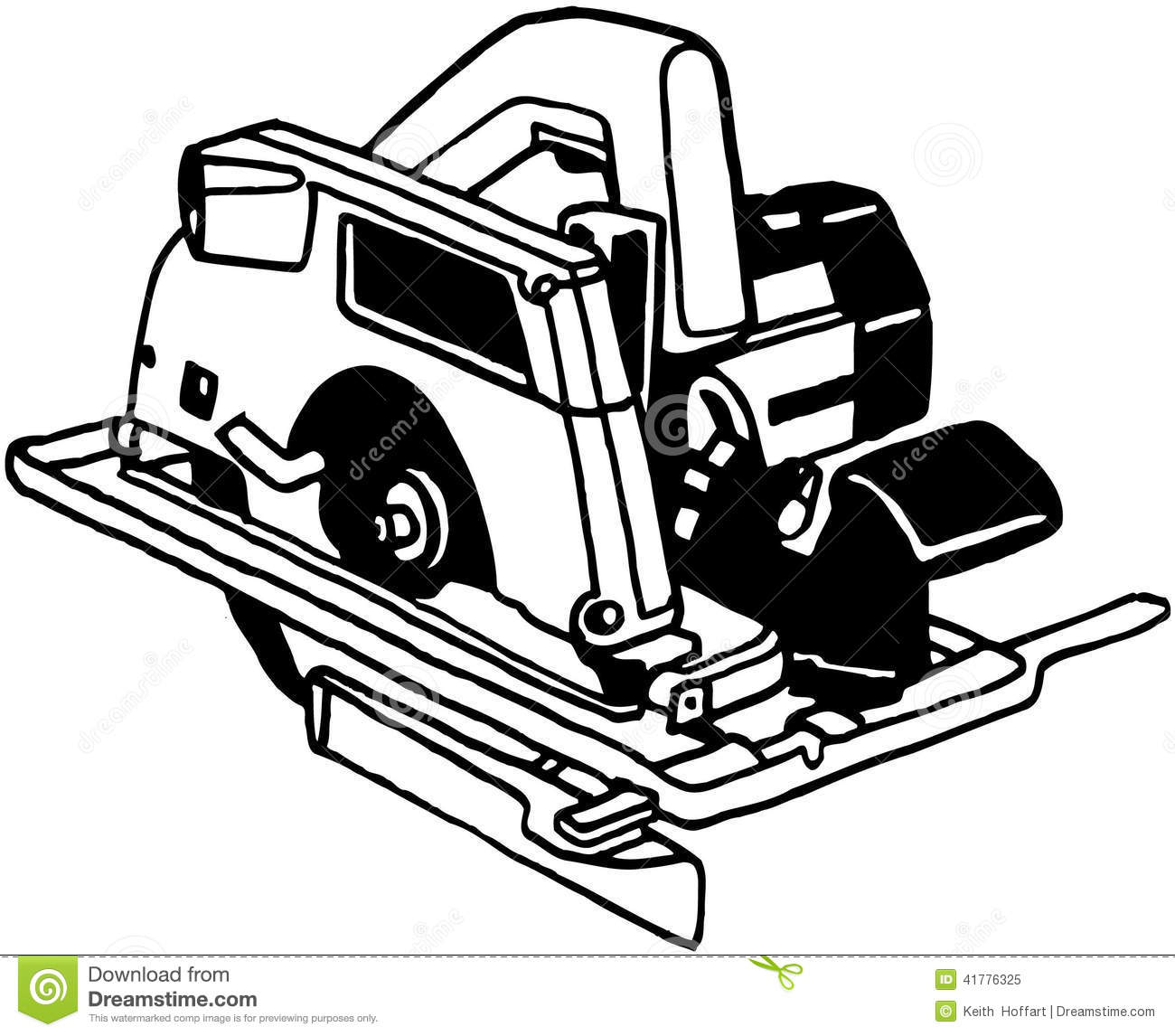 Power Saw Tool Cartoon Vector Clipart Created In Adobe Illustrator In
