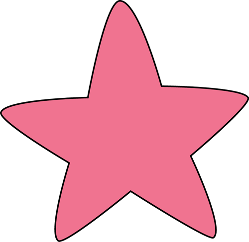 Rounded Star Clip Art Outline Pink Rounded Corner Star Png