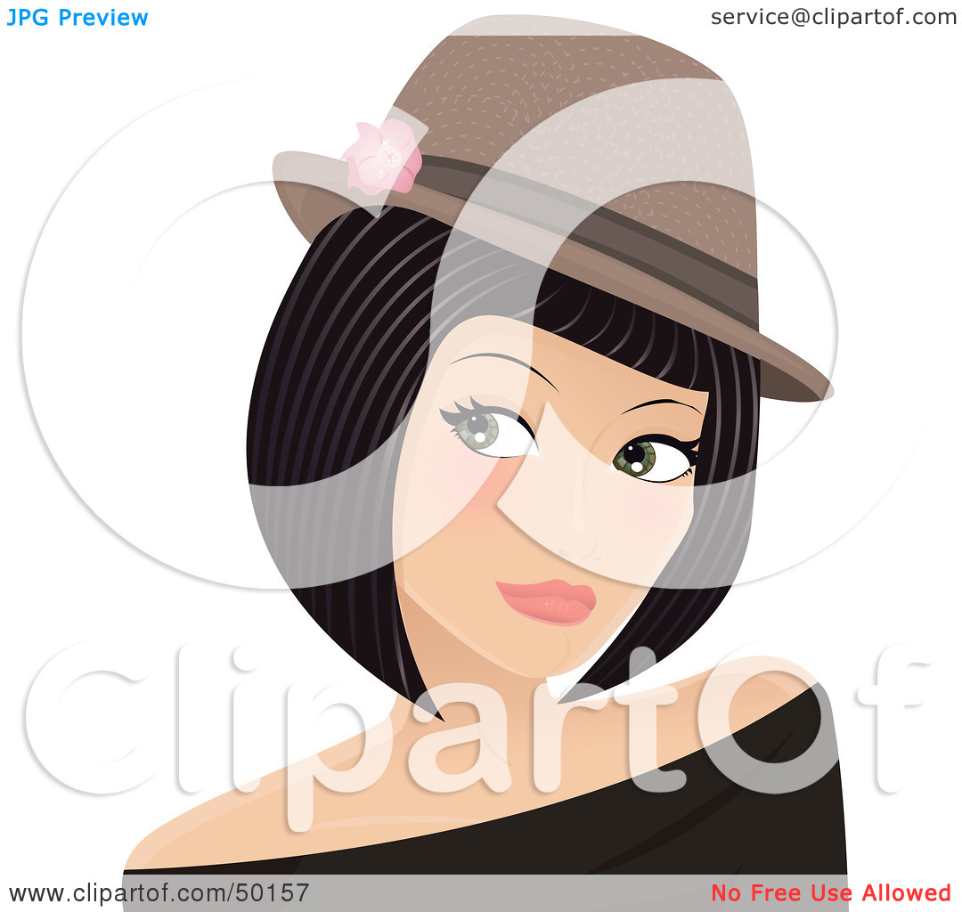 Royalty Free  Rf  Clipart Illustration Of A Pretty Young Lady Wearing