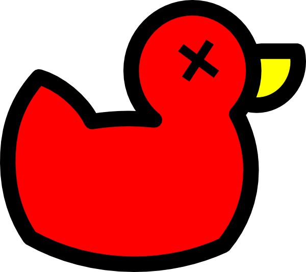 Rubber Duck Silhouette Clip Art  1