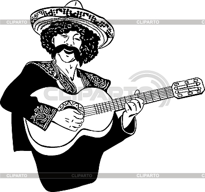 Sketch Mexican Men Singing And Playing Guitar     Vadim Gnidash