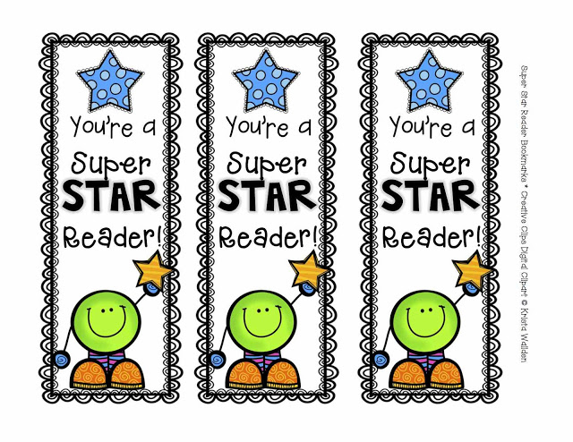 The Creative Chalkboard  Free Super Star Reader Bookmarks